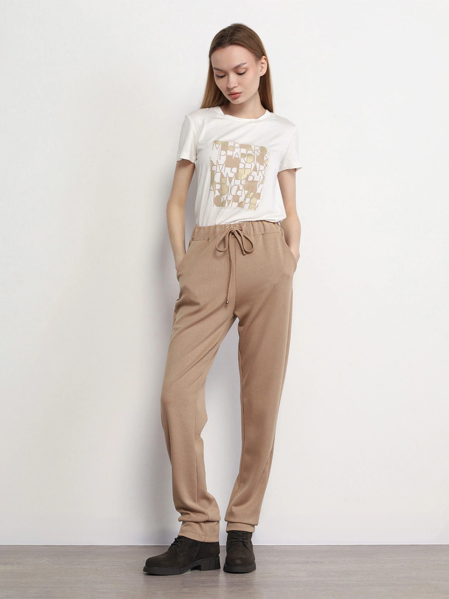 Футболка прямого кроя с принтом